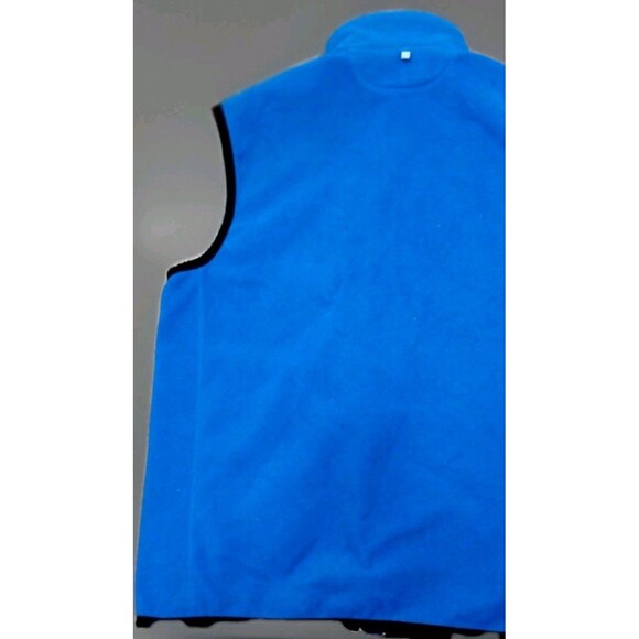 Polo Ralph Lauren Men’s L Blue Performance Fleece Vest Zip Pockets Yellow Pony - Picture 6 of 9